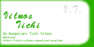 vilmos tichi business card